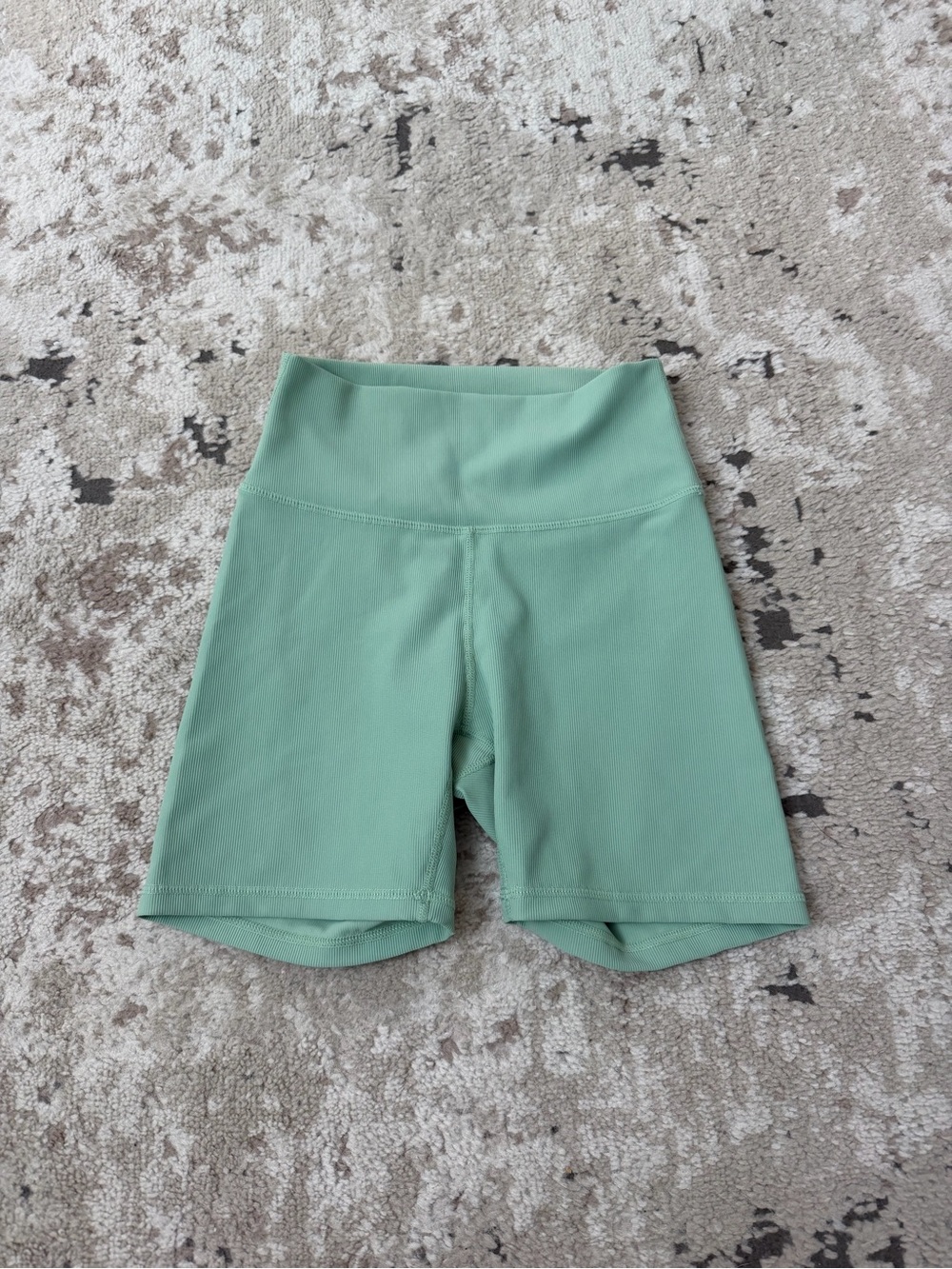 Wilo Mint Green Ribbed Biker Shorts Size Small